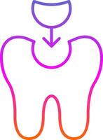 Tooth Filling Line Gradient Icon vector