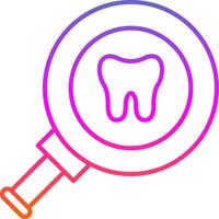 Dental Checkup Line Gradient Icon vector