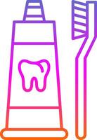 Toothpaste Line Gradient Icon vector