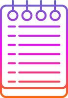Notes Line Gradient Icon vector