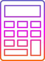 Calculator Line Gradient Icon vector
