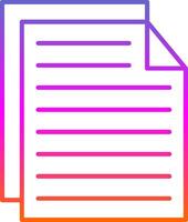 Notes Line Gradient Icon vector