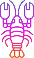 Lobster Line Gradient Icon vector