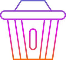 Recycle Bin Line Gradient Icon vector