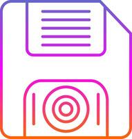 Floppy Disk Line Gradient Icon vector