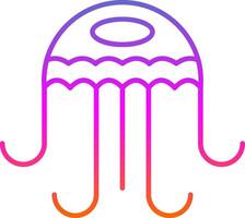 Jellyfish Line Gradient Icon vector