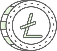 Litecoin Green Light Fillay Icon vector
