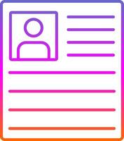 Curriculum Line Gradient Icon vector