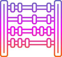 Abacus Line Gradient Icon vector