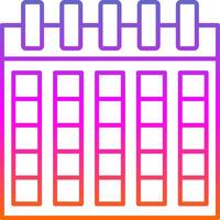 Schedule Line Gradient Icon vector