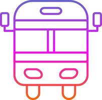 icono de gradiente de línea de autobús escolar vector