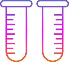 Test Tube Line Gradient Icon vector