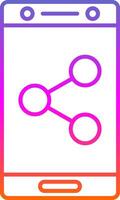 Share Line Gradient Icon vector