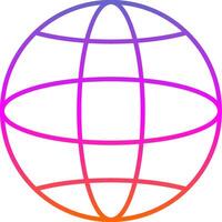 Global Line Gradient Icon vector