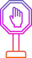 Stop Line Gradient Icon vector