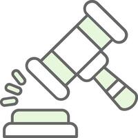 Gavel Green Light Fillay Icon vector