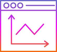 Line Chart  Line Gradient Icon vector