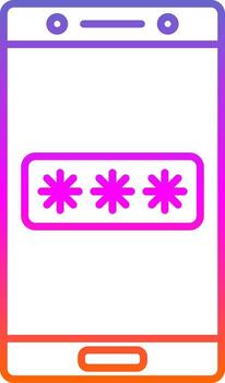 Password Line Gradient Icon vector