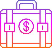 Suitcase Line Gradient Icon vector