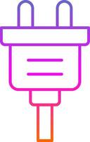 Plug Line Gradient Icon vector