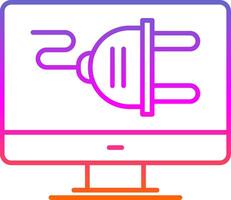 Plug Line Gradient Icon vector