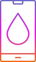 Water Drop Line Gradient Icon vector