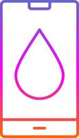 Water Drop Line Gradient Icon vector