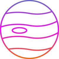 Planet Line Gradient Icon vector