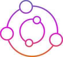 Solar System Line Gradient Icon vector