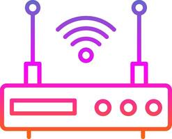 Modem Line Gradient Icon vector