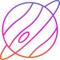 Planet Line Gradient Icon vector