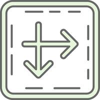 Intersect Green Light Fillay Icon vector