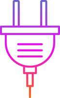 Power Plug Line Gradient Icon vector