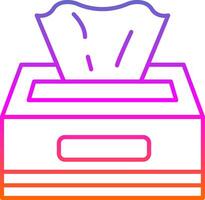 Tissue Box Line Gradient Icon vector