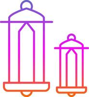 Lantern Line Gradient Icon vector