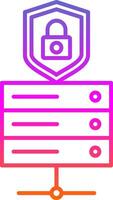 Data Protection Line Gradient Icon vector