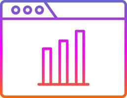 Web Traffic Line Gradient Icon vector