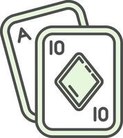 Poker Green Light Fillay Icon vector