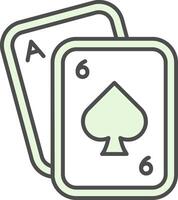 Poker Green Light Fillay Icon vector