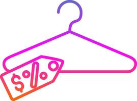 Clothes Hanger Line Gradient Icon vector