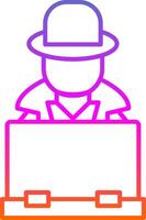 Hacker Line Gradient Icon vector