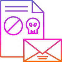 Spam Line Gradient Icon vector