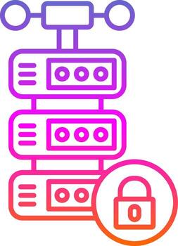 Server Line Gradient Icon vector