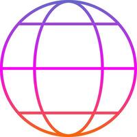 World Line Gradient Icon vector