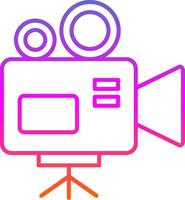 Video Camera Line Gradient Icon vector