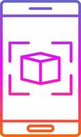 Augmented Reality Line Gradient Icon vector