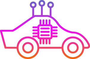 Autonomous Car Line Gradient Icon vector