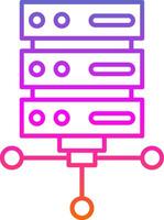 Server Line Gradient Icon vector
