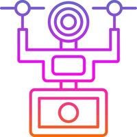 Camera Drone Line Gradient Icon vector