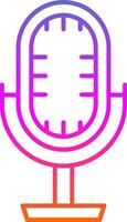 Studio Microphone Line Gradient Icon vector